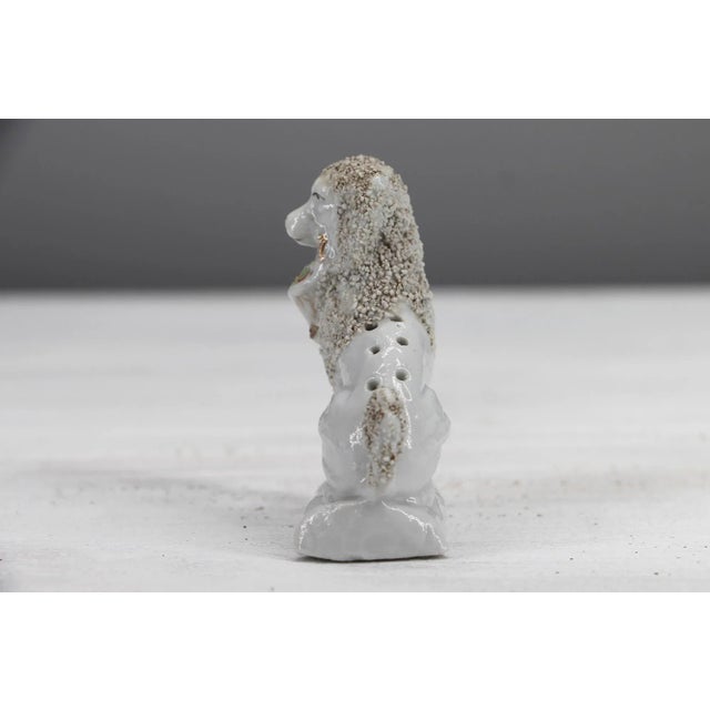 1900 - 1909 1900s Antique Poodle Dog Tooth Pick Holder, Porcelain, Germany For Sale - Image 5 of 13