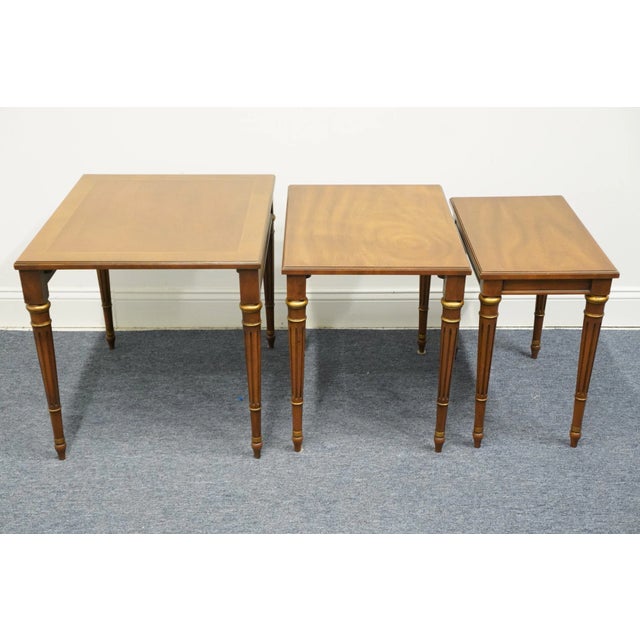 Wood Heritage Furniture Italian Neoclassical Tuscan Style Accent Nesting End Tables 18-572-69 For Sale - Image 7 of 13