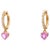 0.73 cts Natural heart pink sapphire and 0.12 cts diamond earrings in 18k gold For Sale - Image 15 of 18