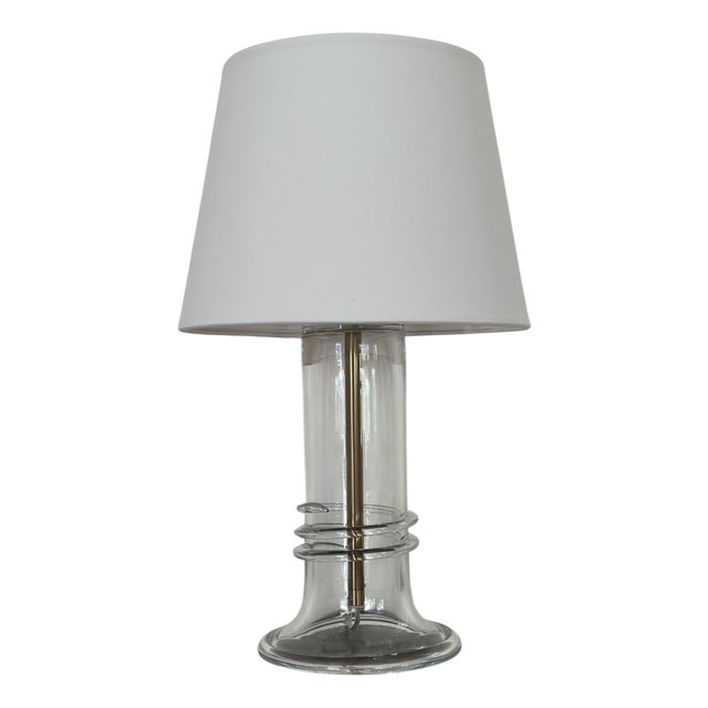 Glass Table Lamp from Atelje Lyktan, 1980s For Sale