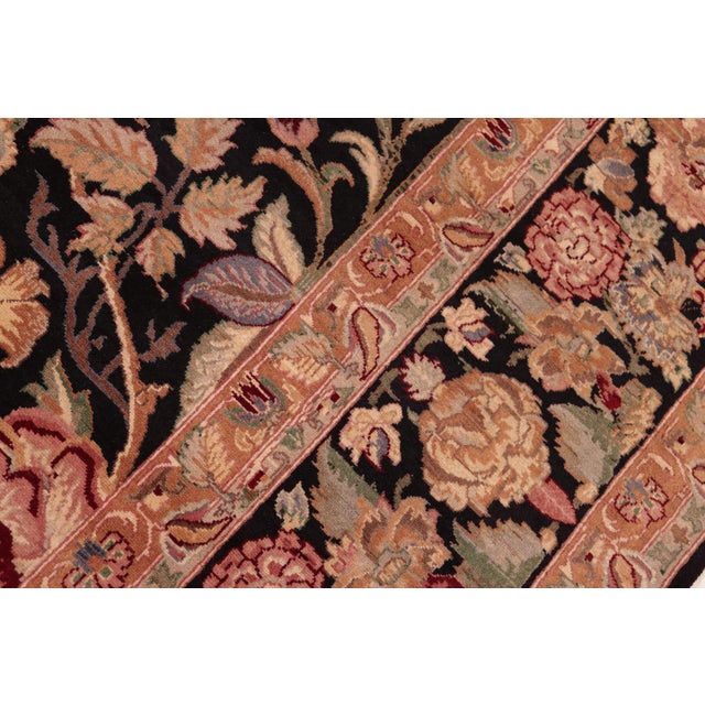 Art Nouveau Pak-Persian Black/Red Wool Rug - 8'1'' X 10'1'' For Sale In New York - Image 6 of 9
