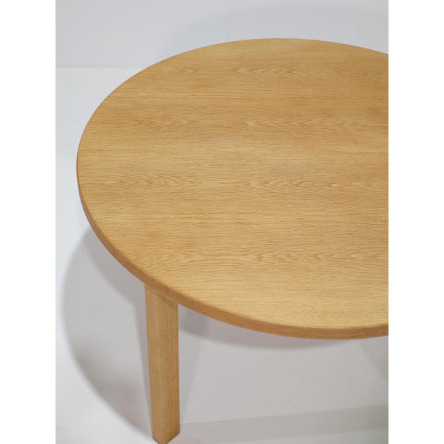 Extendable Round Dining Table in Oak by Sorø, Denmark, 1960s For Sale - Image 12 of 15