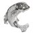 1970s Silver Fish Ice Bottle Cooler, Huge, Italian Silver Plate For Sale