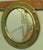 Brass Framed Convex Wall Mirror, 1940 For Sale - Image 3 of 7