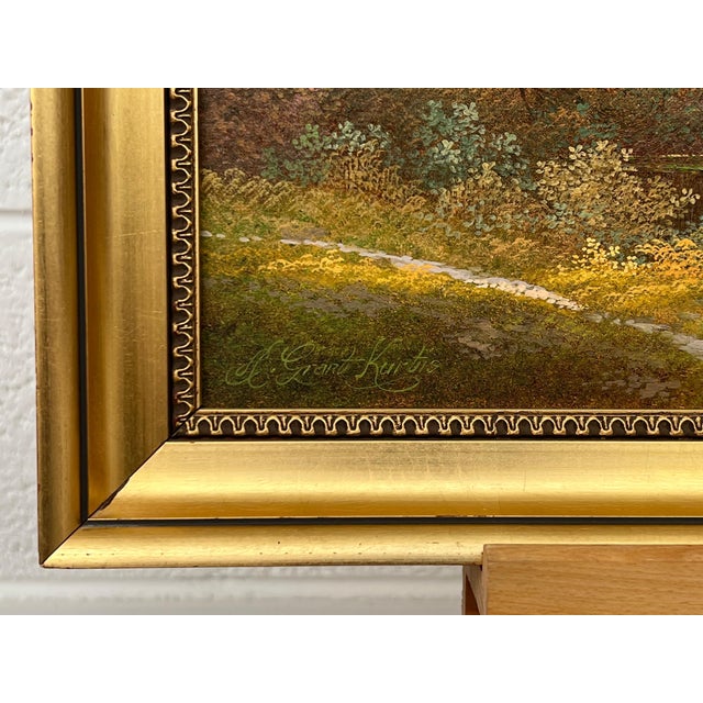 Mountain Lake Oil Painting of a Loch in the Scottish Highlands by British Artist 1980 Circa For Sale - Image 6 of 14