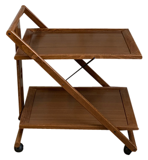Folding Wooden Serving Cart, 1960s