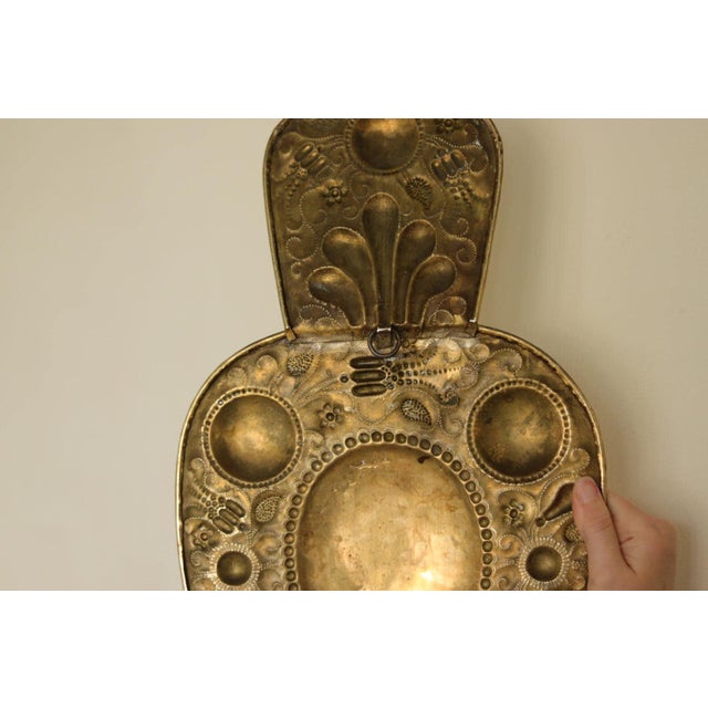 Large Mid-Century Swedish Baroque Style Brass Sconces, Set of 2 For Sale - Image 13 of 18