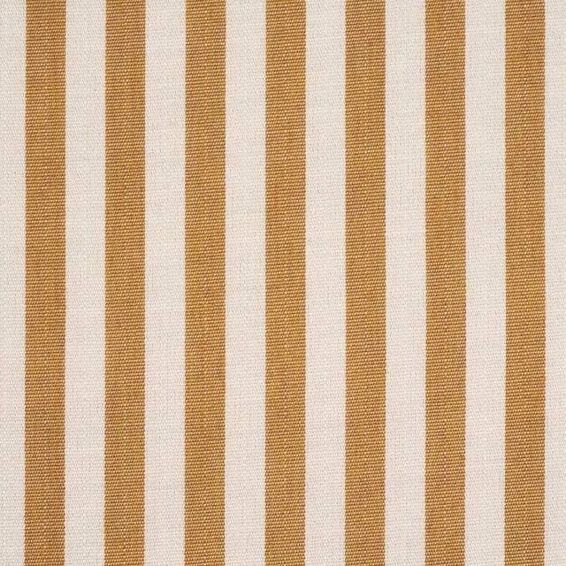 Schumacher Schumacher Hanson Indoor/Outdoor Stripe Narrow Fabric In Marigold For Sale - Image 4 of 4