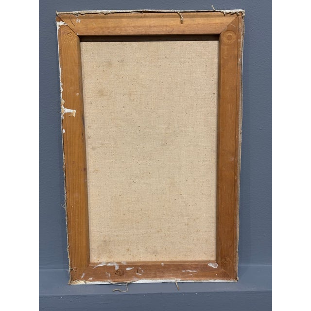 Figurative Vintage 1960s Oil Painting Portrait by Molly Schiff For Sale - Image 3 of 4