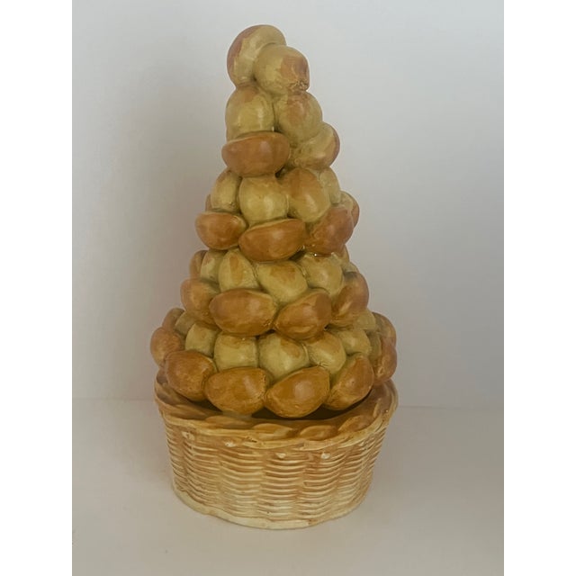 Beige Vintage Italian Ceramic Croquembouche For Sale - Image 8 of 9