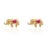 Not Yet Made - Made To Order 18k Solid Gold Art Deco Elephant Earrings With Ruby & Diamonds- A Pair For Sale - Image 5 of 11