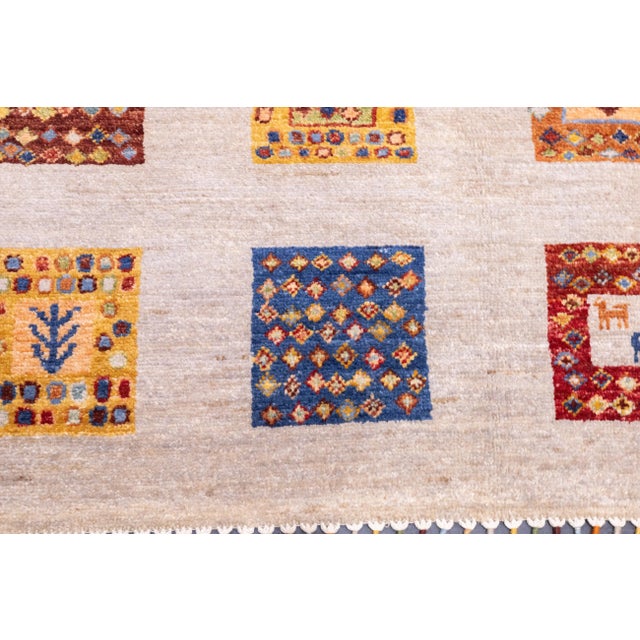 Beige Contemporary Gabbeh Rug 3'11'' X 6'3'' For Sale - Image 8 of 10