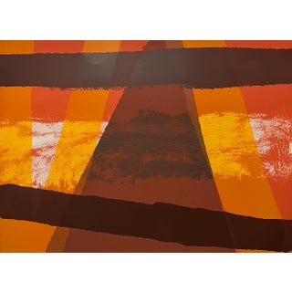 Edward Avedisian, Mod Abstract Expressionist Modernist Lithograph Edward Avedisian Color Field Art, 1969 For Sale