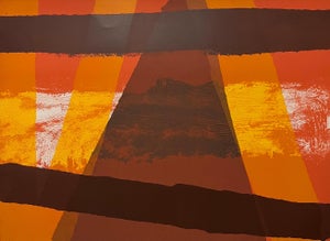 Edward Avedisian, Mod Abstract Expressionist Modernist Lithograph Edward Avedisian Color Field Art, 1969