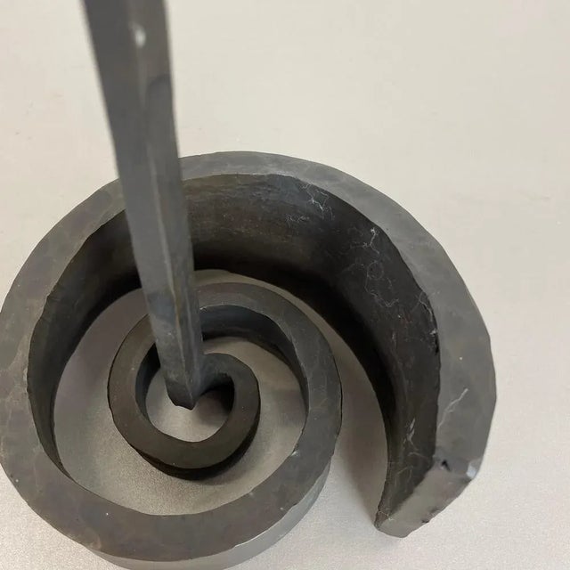Metal Large Brutalist Bronze Candleholder from Manfred Bergmeister, 1970s For Sale - Image 7 of 18