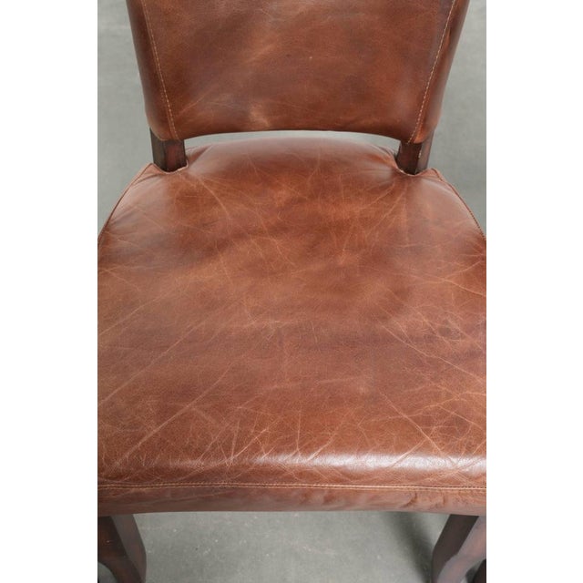 Brown Dining Chairs in Cowhide Leather, Set of 4 For Sale - Image 8 of 17