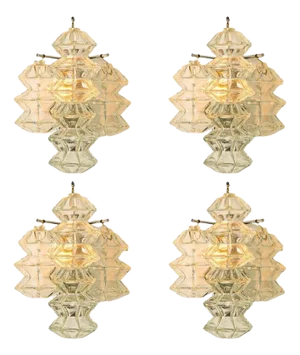 Several Pagoda Chrome and Glass Sconces Wall Light from Kalmar, 1969