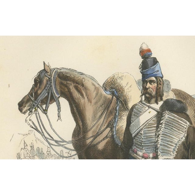 After Horace Vernet, French Hussar with Horse, 1843, Paper For Sale - Image 4 of 10