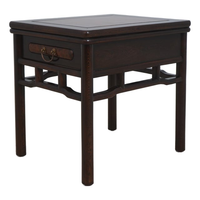 Vintage Rosewood Chinese 1 Drawer Occasional Table For Sale