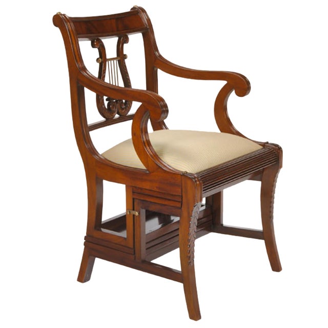 21st Century Mahogany Library Chair For Sale