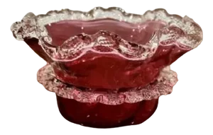 Antique Victorian Quality Cranberry Glass Bowl, 1860