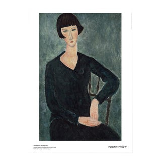 Amedeo Modigliani, Seated Woman in Blue Dress Official Exhibition Poster For Sale