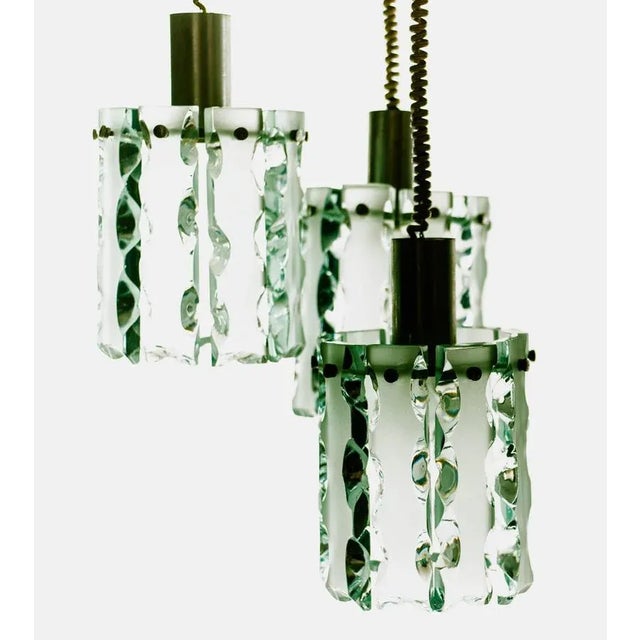 Pendants Attributed to Fontana Arte, 1970, Set of 3 For Sale - Image 3 of 7