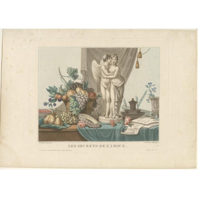 Alexandre Chaponnier, Nude The Secrets of Love, 1800s, Engraving For Sale - Image 3 of 11
