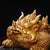Bronze Late 19th Century Gilt Bronze Toad Statue, Three-Legged Jin Chan Figure, 6.9kg For Sale - Image 8 of 10