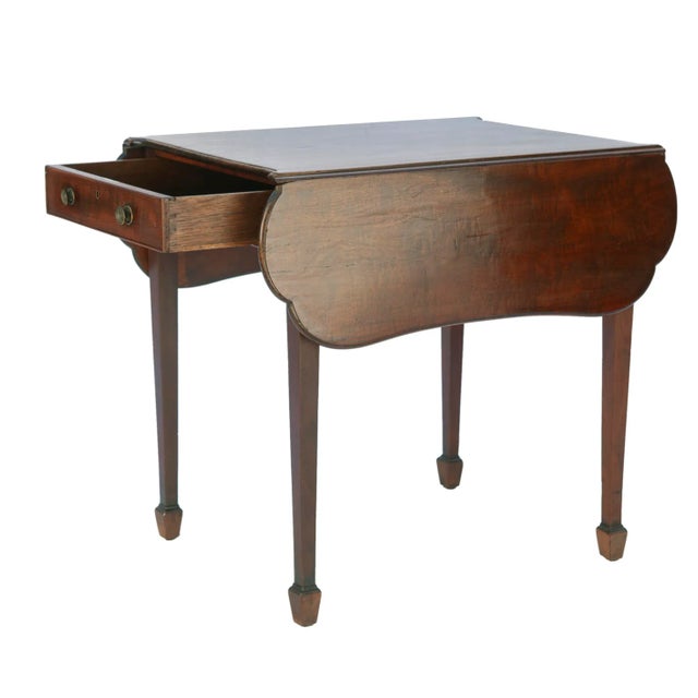 Early 19th Century Drop Leaf Table/Single Deep Drawer For Sale - Image 9 of 9