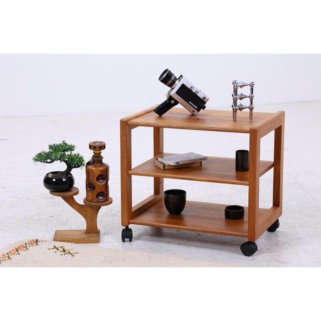Vintage Serving Trolley in Teak For Sale - Image 12 of 12