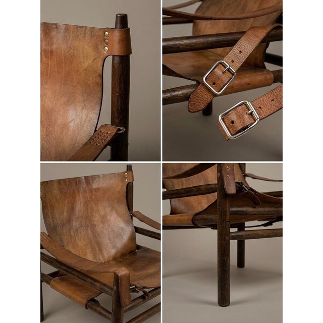 Vintage Leather Safari Chairs, 1960s, Set of 2 For Sale - Image 6 of 8