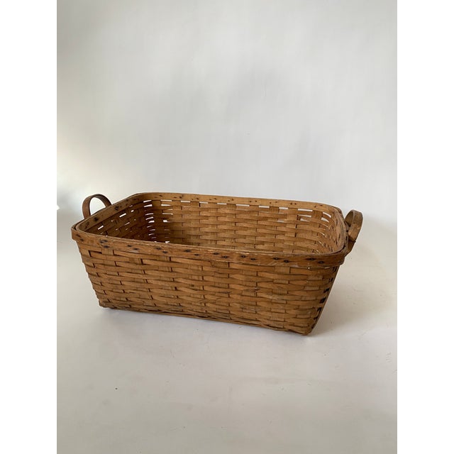 Tan Vintage Large Shoe Basket or Wall Hanging For Sale - Image 8 of 10