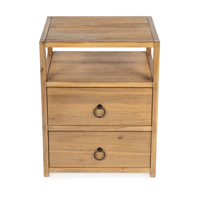 Wood Lark Natural Wood Nightstand, Light Brown For Sale - Image 7 of 11