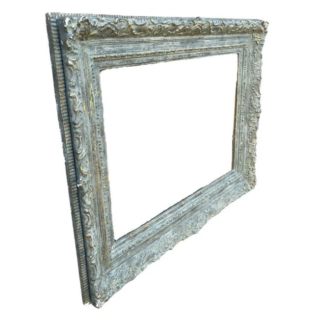 French Vintage Carved Frame by Fine California Frame Maker Richard Tobey For Sale - Image 3 of 11