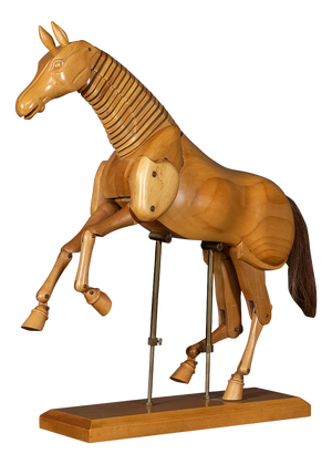Vintage 20th Century English Articulated Wooden Horse, 1960s
