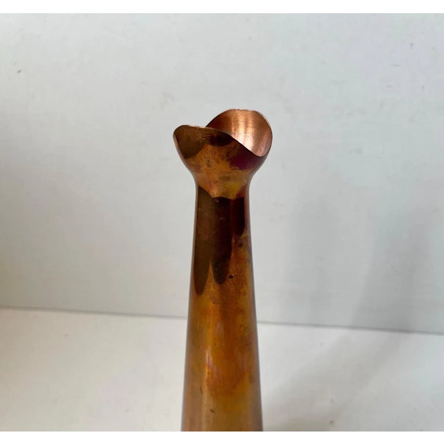 Mid-Century Modern Scandinavian Mid-Century Copper Vase, 1960s For Sale - Image 3 of 9
