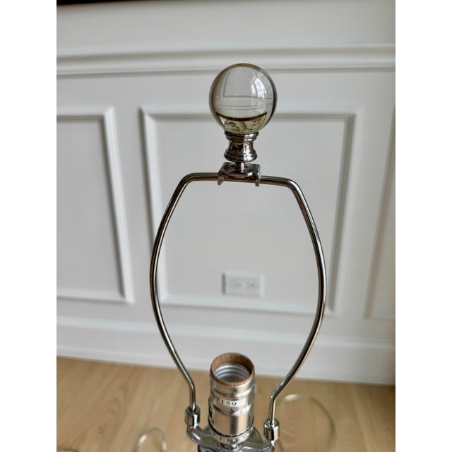 1980s Monumental Drexel Heritage Cased Glass & Acrylic Column Lamps - a Pair For Sale In Chicago - Image 6 of 7