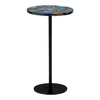 Chelsea House Blue Agate Side Table For Sale