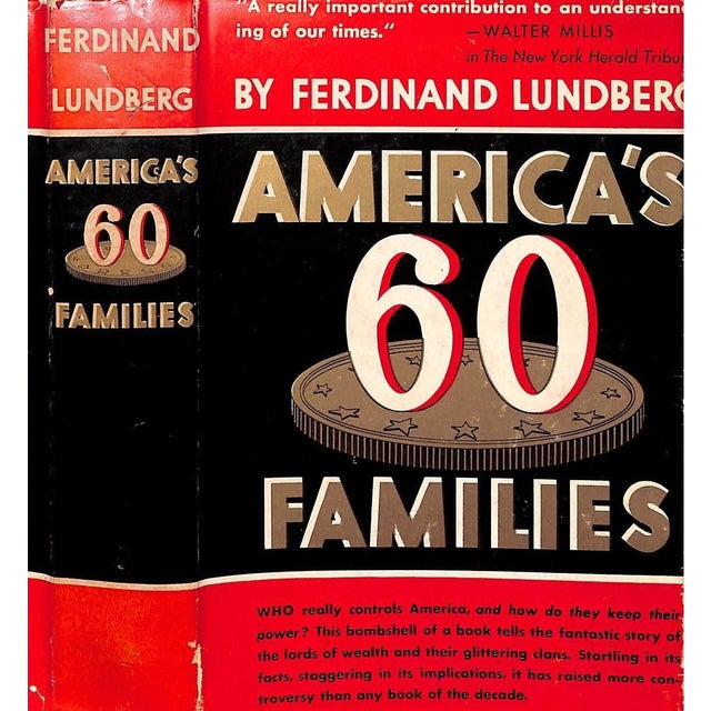 "America's 60 Families" Book 1946 Lundberg, Ferdinand For Sale