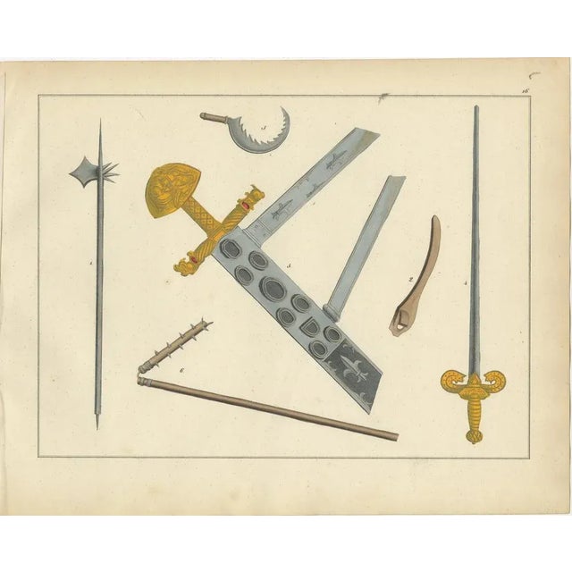 Medieval and Early Modern Weaponry, 1842, Paper, Set of 2 For Sale - Image 3 of 6