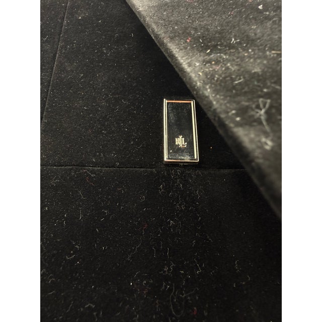 Metal Ralph Lauren Black Crocodile Leather Picture Frame For Sale - Image 7 of 7