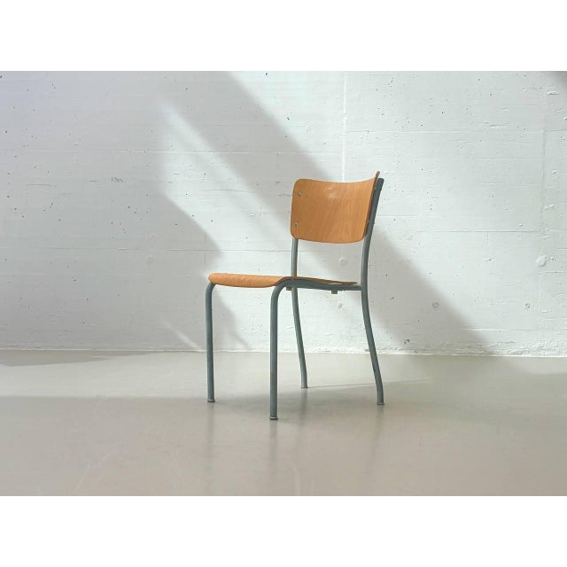 Stacking Chair from Stella, Switzerland, 1950s For Sale - Image 3 of 17