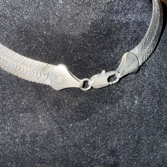 Vintage Sterling .925 Necklace Decorative Chain Collectible Jewelry For Sale - Image 12 of 14