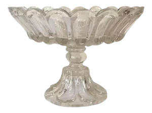 19th Century American Empire Flint Glass Footed Compote