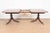 Baker Furniture Style Georgian Banded Mahogany Double Pedestal Extension Dining Table, Newly Refinished For Sale - Image 9 of 12