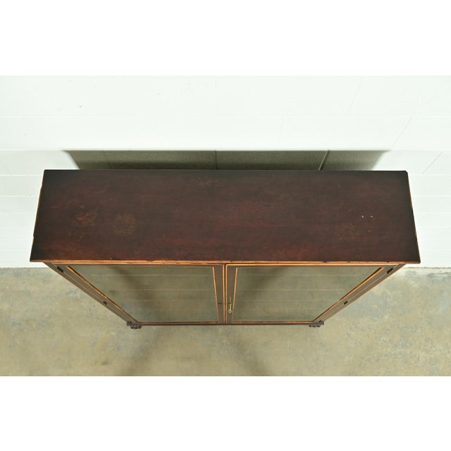 R. J. Horner Style American Empire Carved Mahogany Bookcase With Ball and Claw Feet, Circa 1890s For Sale - Image 10 of 13