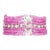 Vintage Platinum Diamond & Pink Sapphire Bead Bracelet For Sale