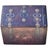Wood Mid 20th Century Hand-Crafted Brass-Inlaid Asian Wooden Chest Accent For Sale - Image 7 of 10