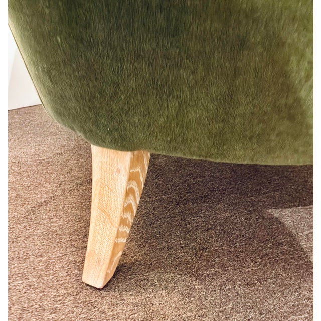 Wood Made Goods Modern Liard Jade Velvet Chantall Lounge Chair For Sale - Image 7 of 7